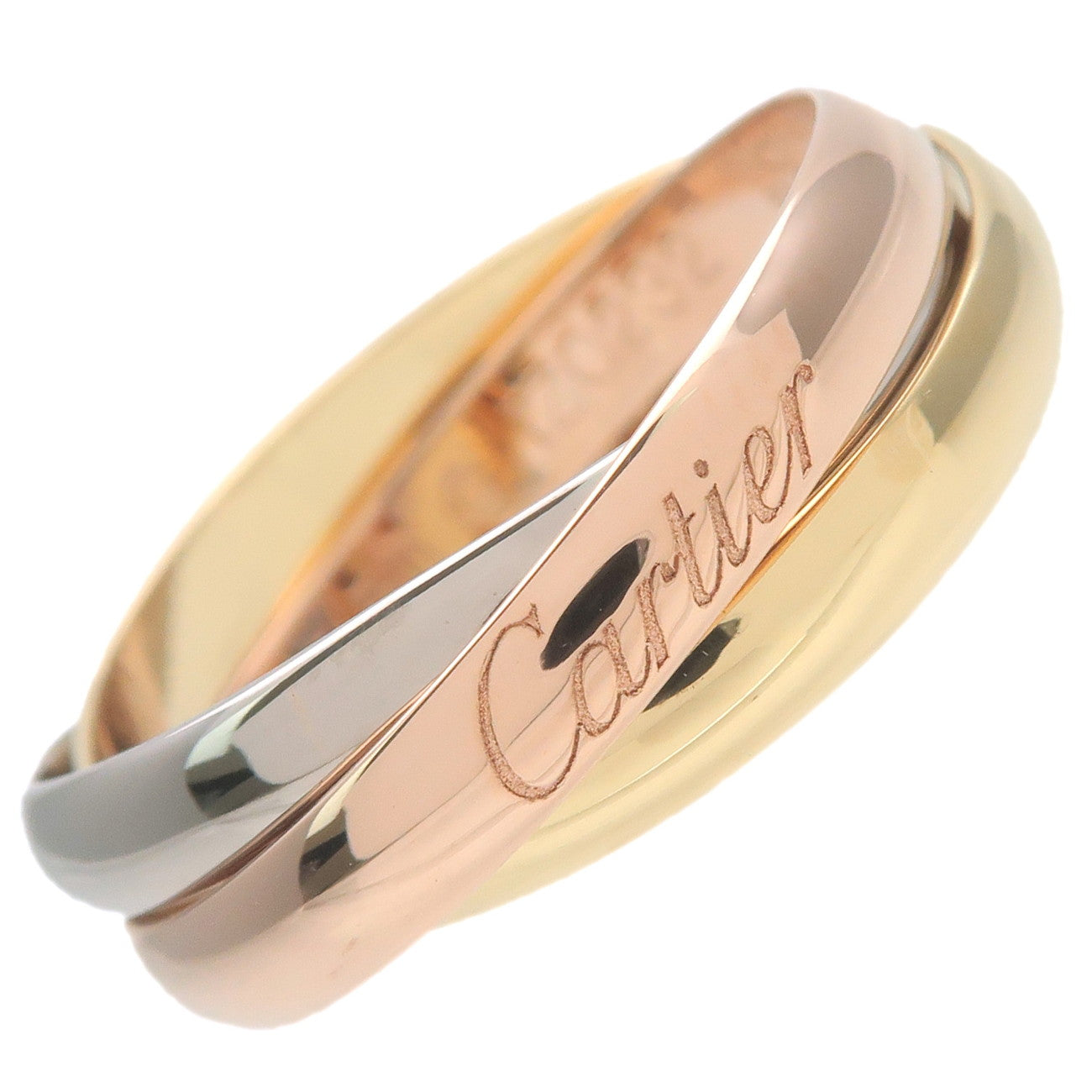 Cartier-Trinity-Ring-SM-K18-750-YG/WG/PG-#50-US5-5.5-EU50