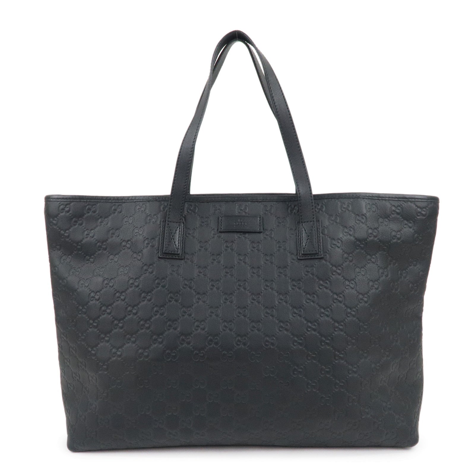 GUCCI-Guccissima-Leather-Tote-Bag-Shoulder-Bag-Black-211120