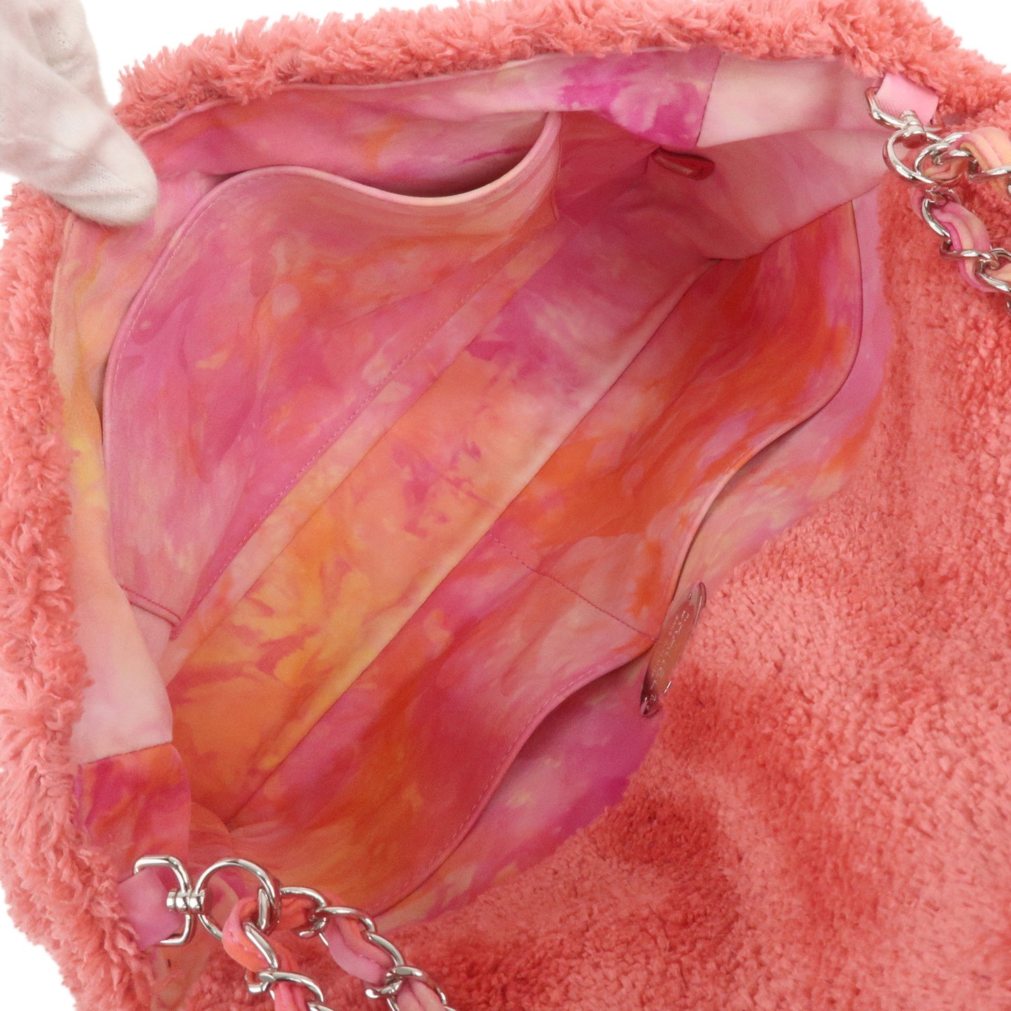 CHANEL Matelasse Pile Big Matelasse Chain Shoulder Bag Pink