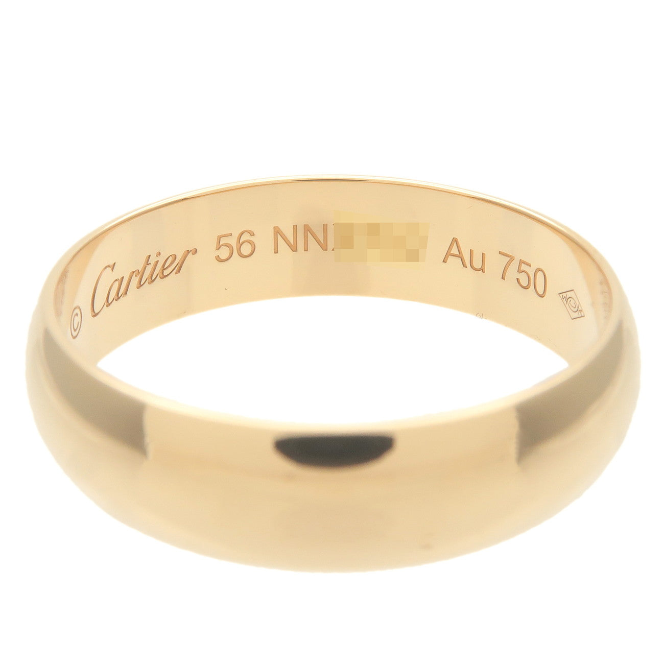 Cartier 1895 Wedding Ring K18 750 Yellow Gold 56 US7.5 8 EU56