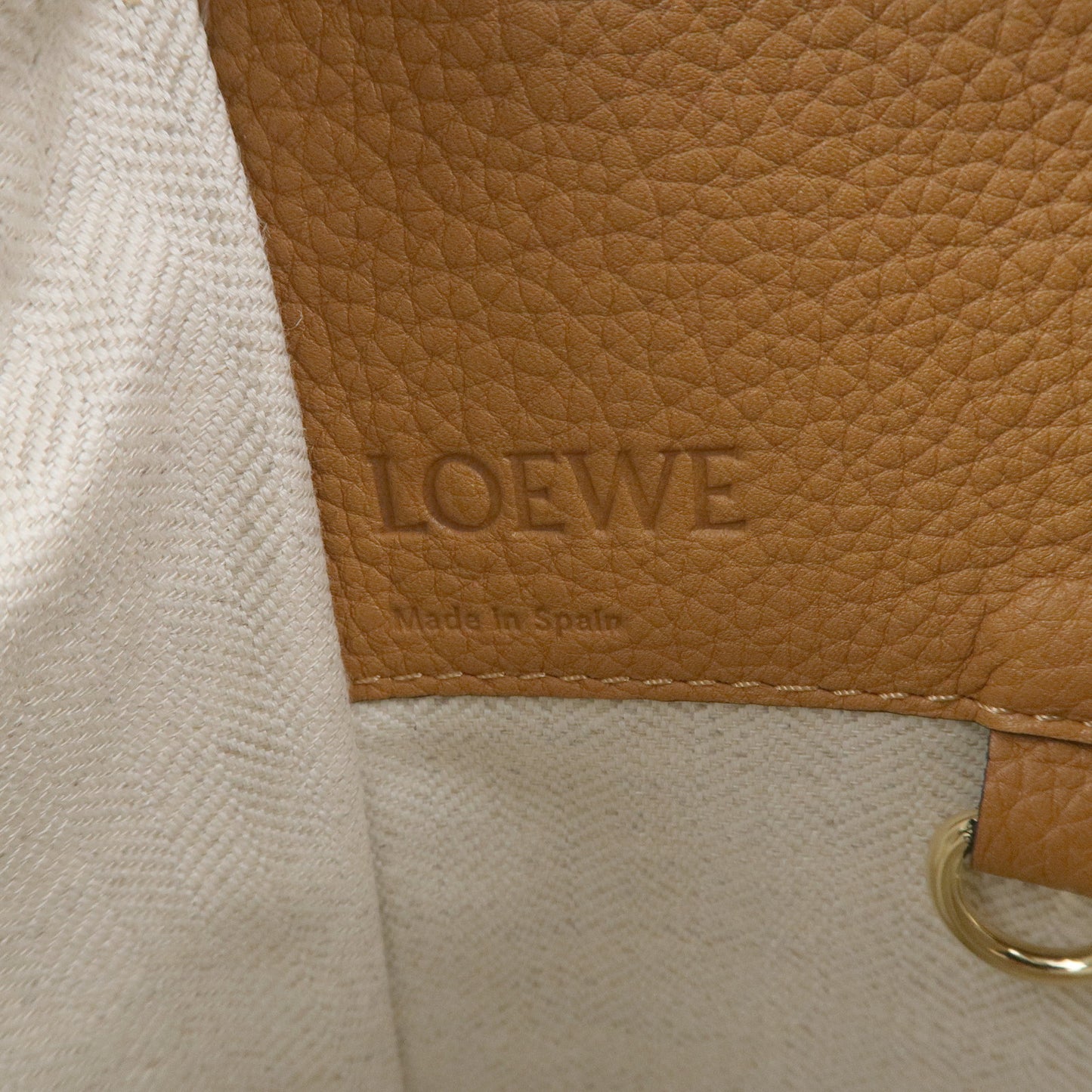 LOEWE Leather Hammock Small 2WAY Shoulder Bag Hand Bag Brown