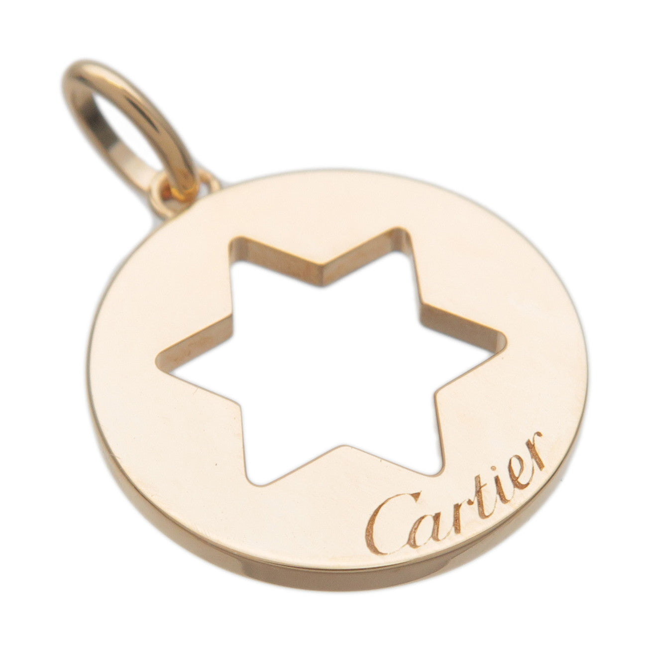 Cartier Star Medal Charm Pendant Top K18YG 750YG Yellow Gold dct