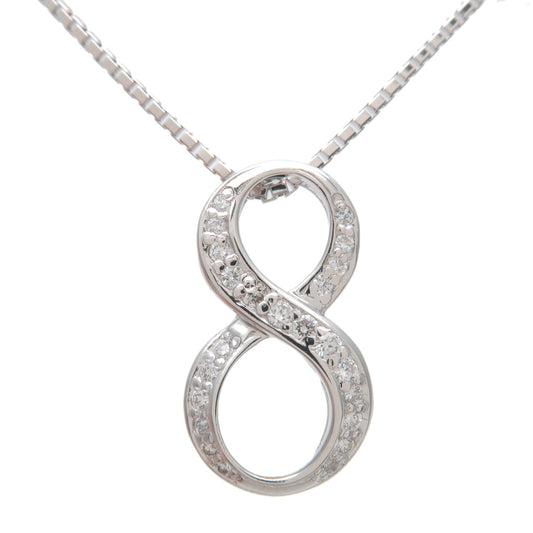NOMBRE-Number-8-Diamond-0.19ct-Necklace-Small-K18-750-White-Gold