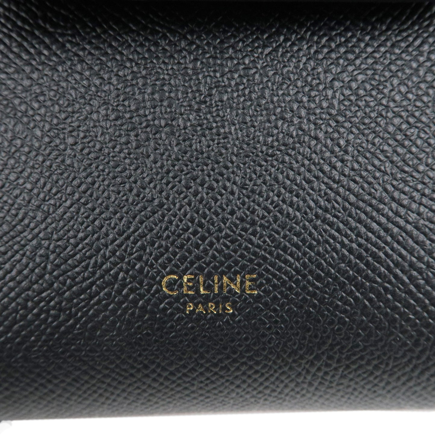 CELINE Leather Pico Belt Bag 2Way Bag Hand Bag Black 194263