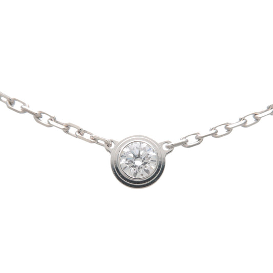 Cartier-Diamant-Leger-SM-1P-Diamond-Necklace-0.09ct-K18-White-Gold