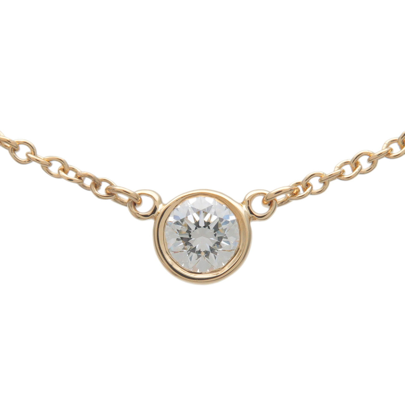 Tiffany&Co.-By-the-Yard-1P-Diamond-Necklace-0.14ct-K18-Yellow-Gold