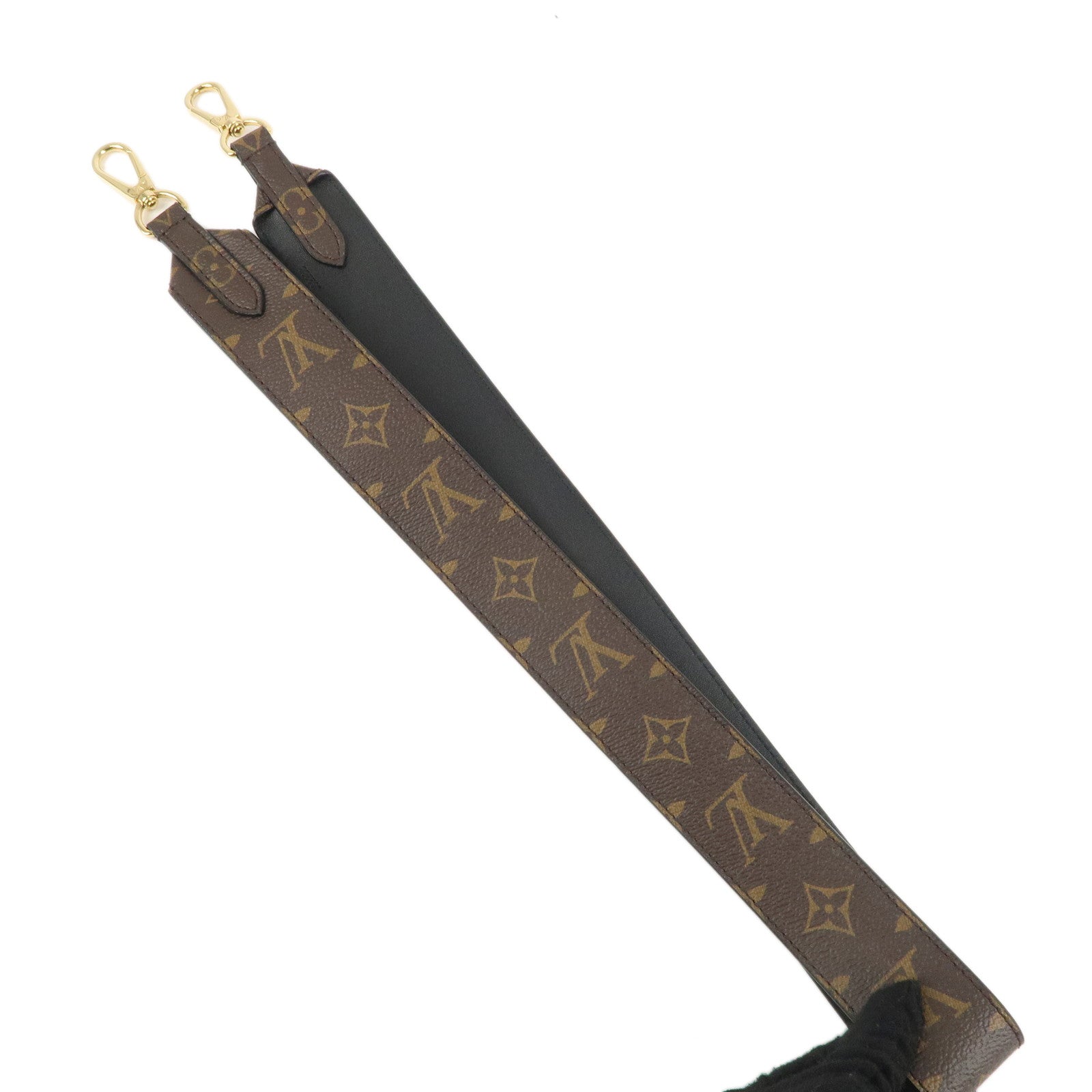 Louis Vuitton J02288 Monogram Canvas/ Black Bandouliere Shoulder Strap