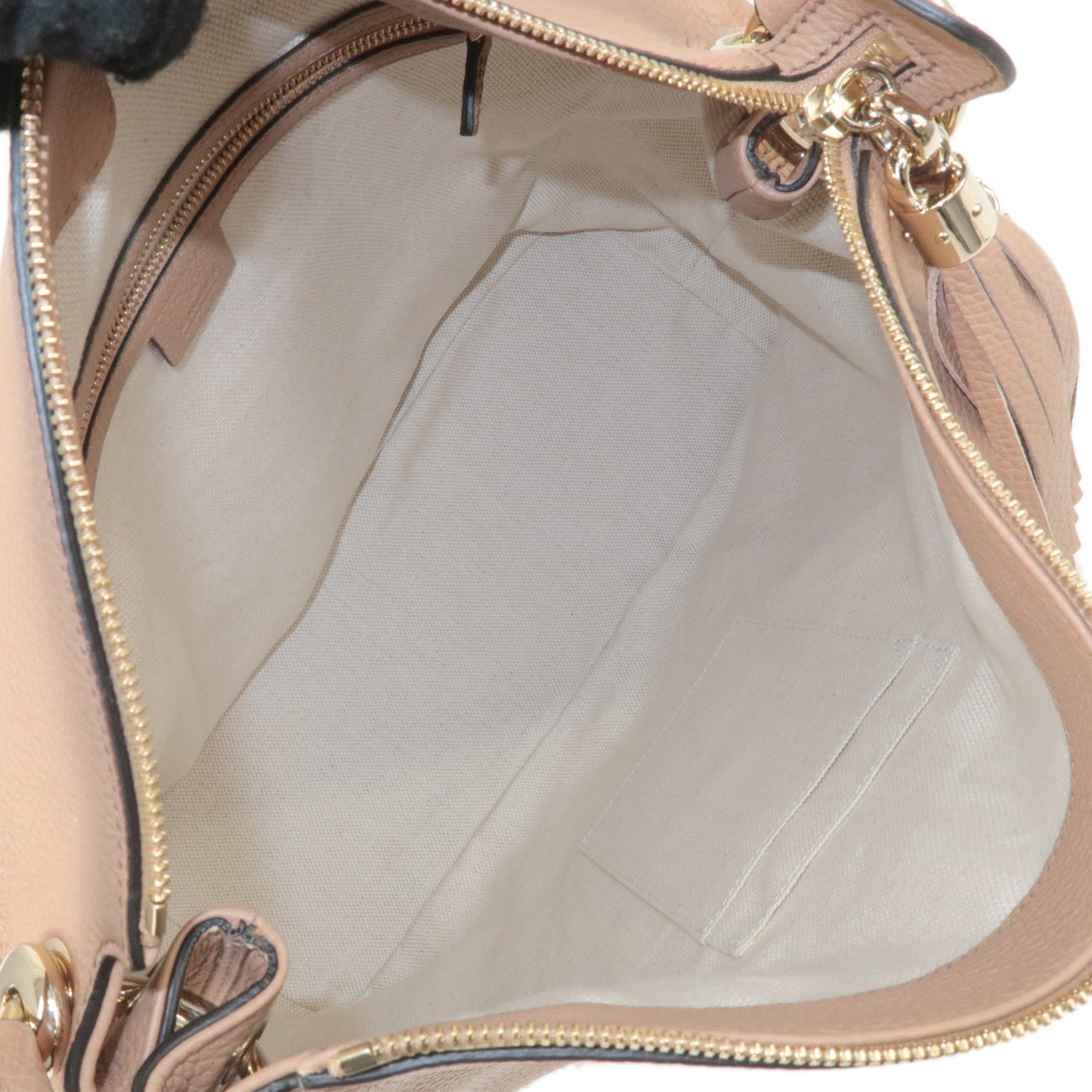 GUCCI SOHO Leather 2Way Shoulder Bag Hand Bag Beige 536194