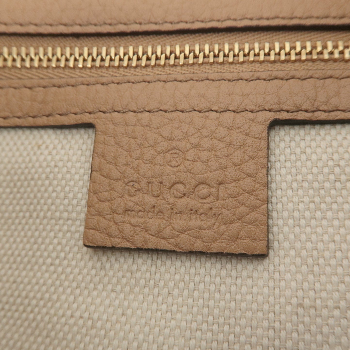 GUCCI SOHO Leather 2Way Shoulder Bag Hand Bag Beige 536194