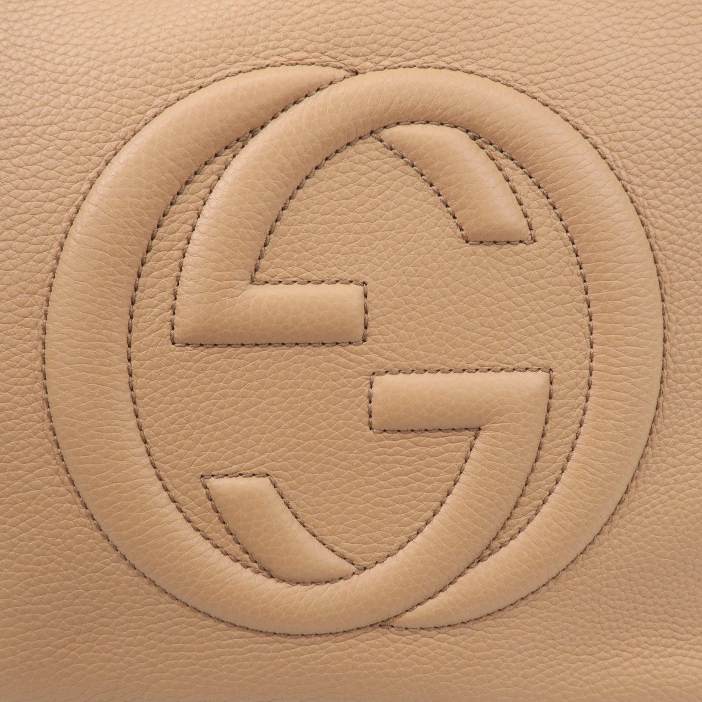 GUCCI SOHO Leather 2Way Shoulder Bag Hand Bag Beige 536194