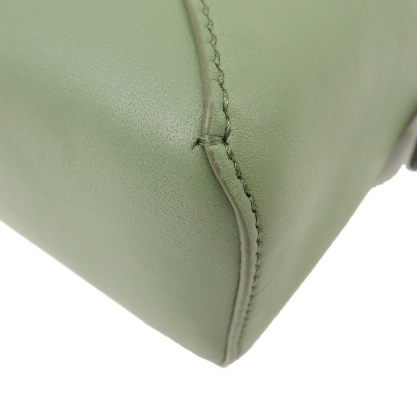 LOEWE Leather Puzzle Bag Mini 2WAY Shoulder Bag Green Beige
