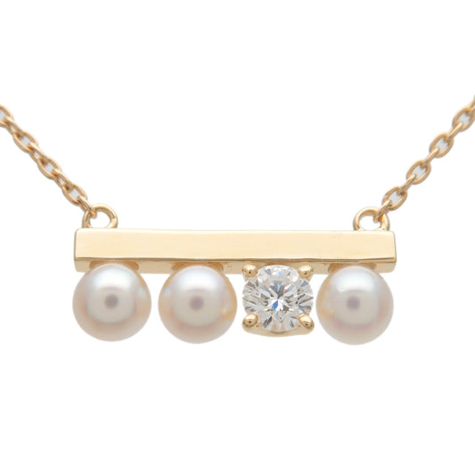 TASAKI-Petit-Balance-Solo-Pearl-Diamond-Necklace-0.13ct-K18-750YG