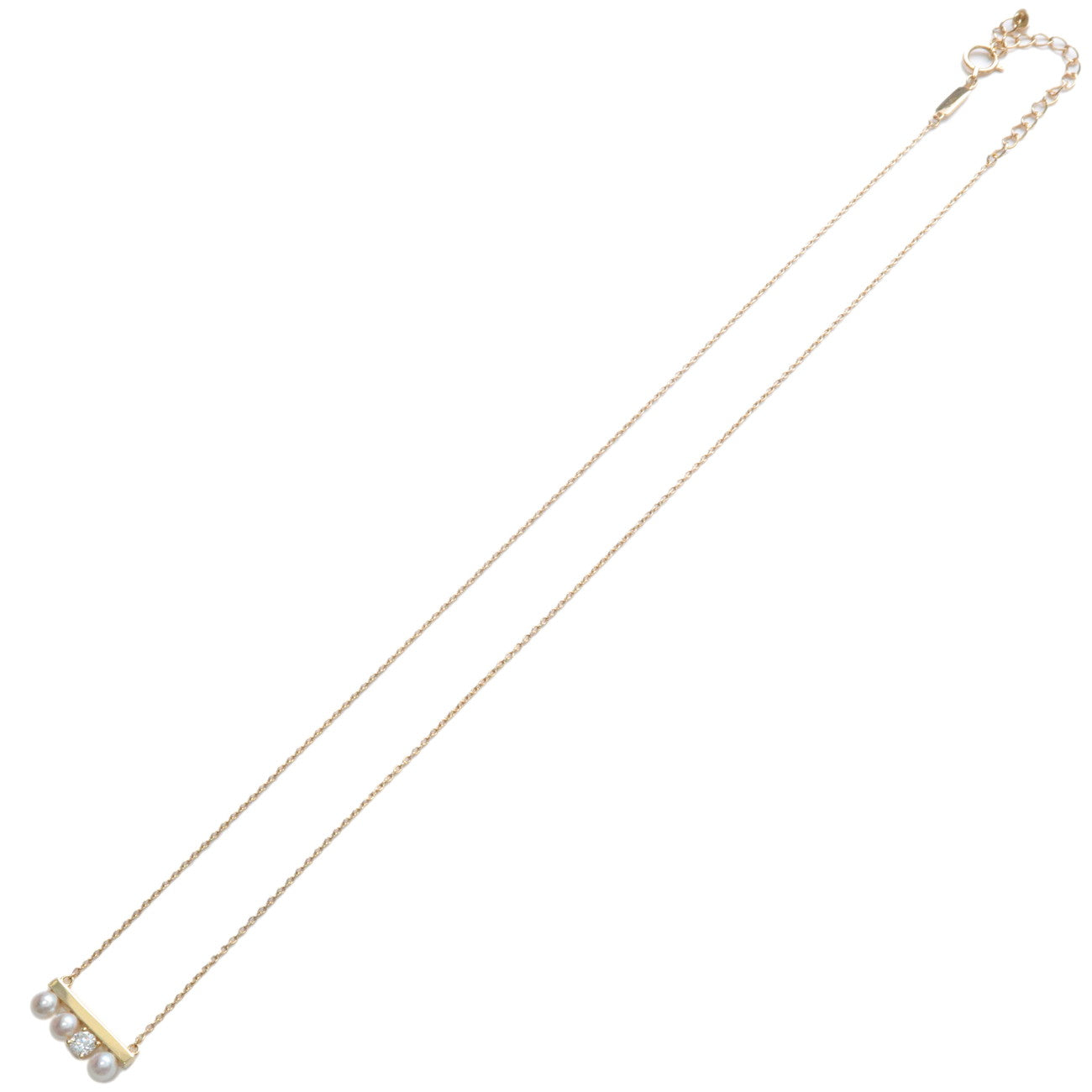 TASAKI Petit Balance Solo Pearl Diamond Necklace 0.13ct K18 750YG