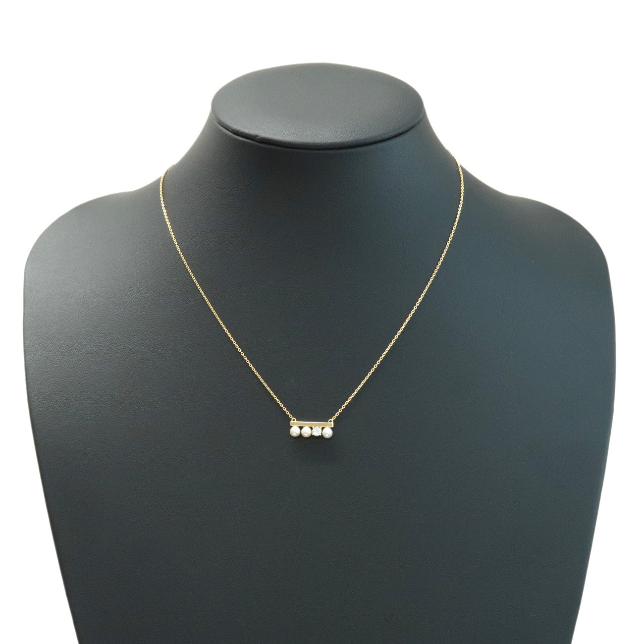 TASAKI Petit Balance Solo Pearl Diamond Necklace 0.13ct K18 750YG