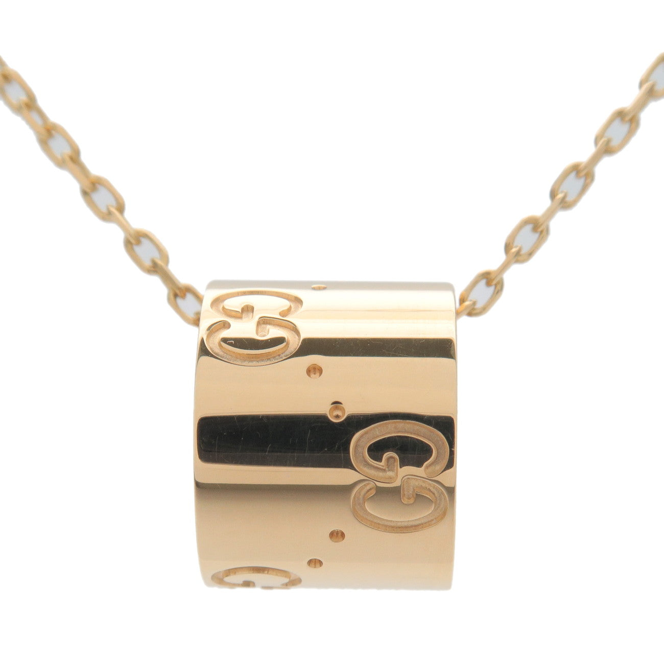 GUCCI Icon Charm Necklace K18YG 750YG Yellow Gold