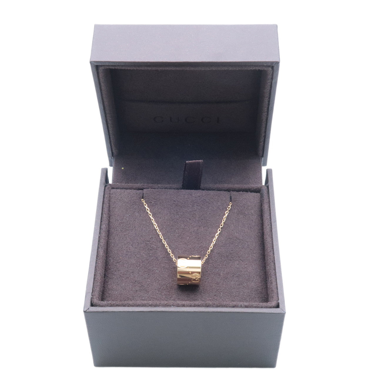 GUCCI Icon Charm Necklace K18YG 750YG Yellow Gold