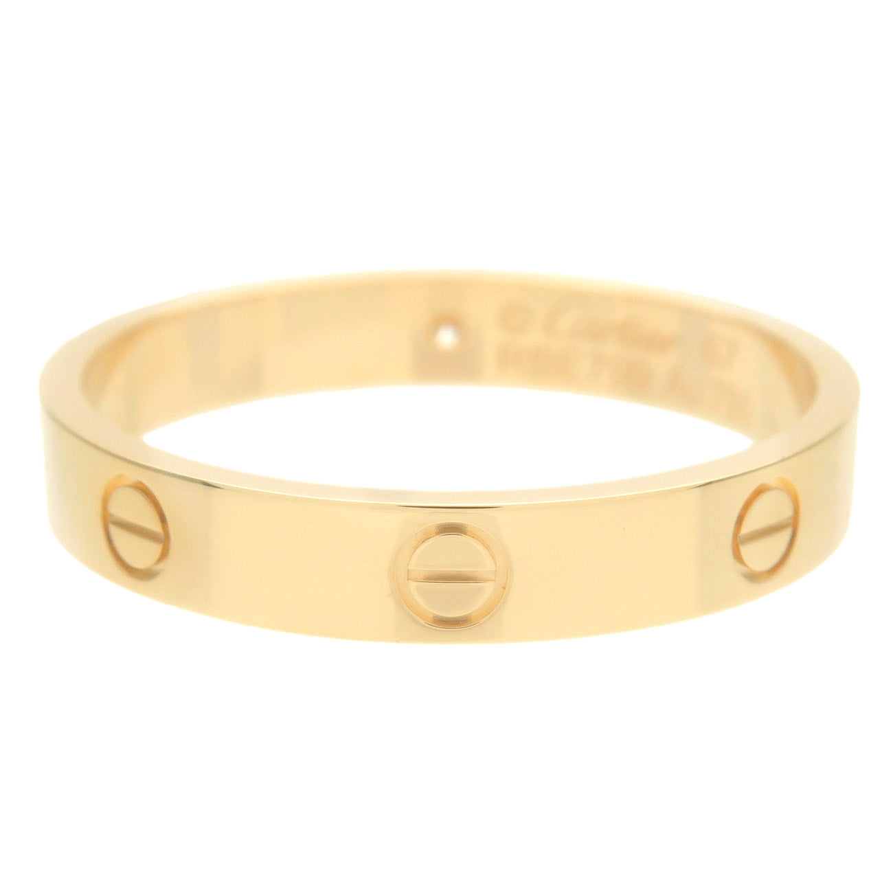 Cartier Mini Love Ring 1P Diamond K18YG 750 Yellow Gold #67 US12
