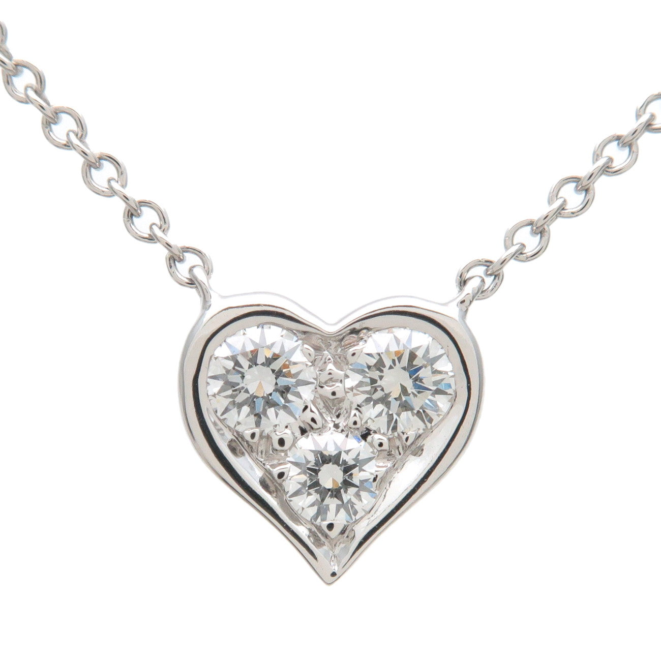 Tiffany&Co.-Sentimental-Heart-3P-Diamond-Necklace-PT950-Platinum