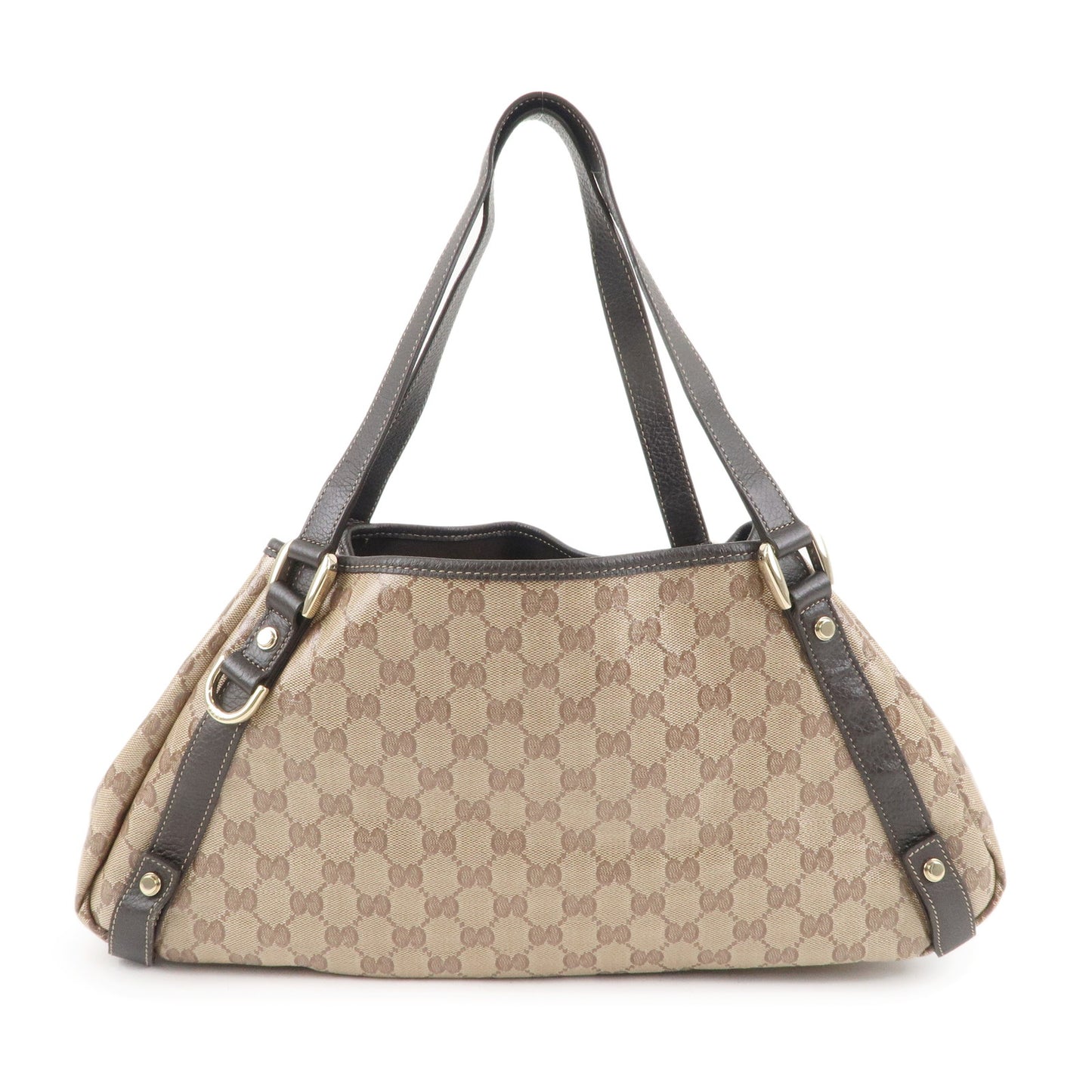 GUCCI Abbey GG Crystal Leather Tote Bag Beige 293578