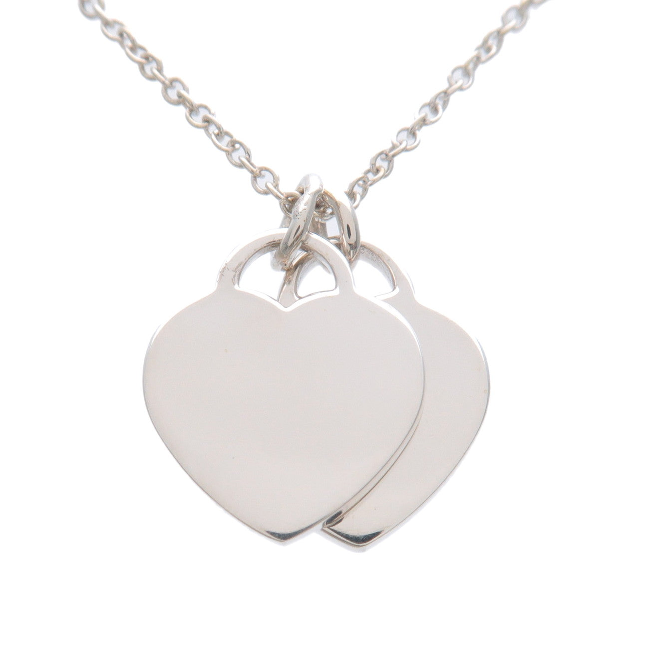 Tiffany&Co. Return to Tiffany Mini Double Heart Tag Necklace SV925