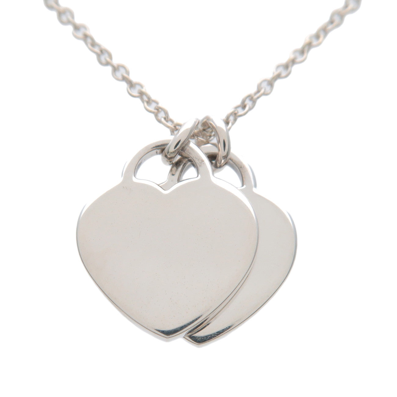 Tiffany&Co. Return to Tiffany Mini Double Heart Tag Necklace SV925