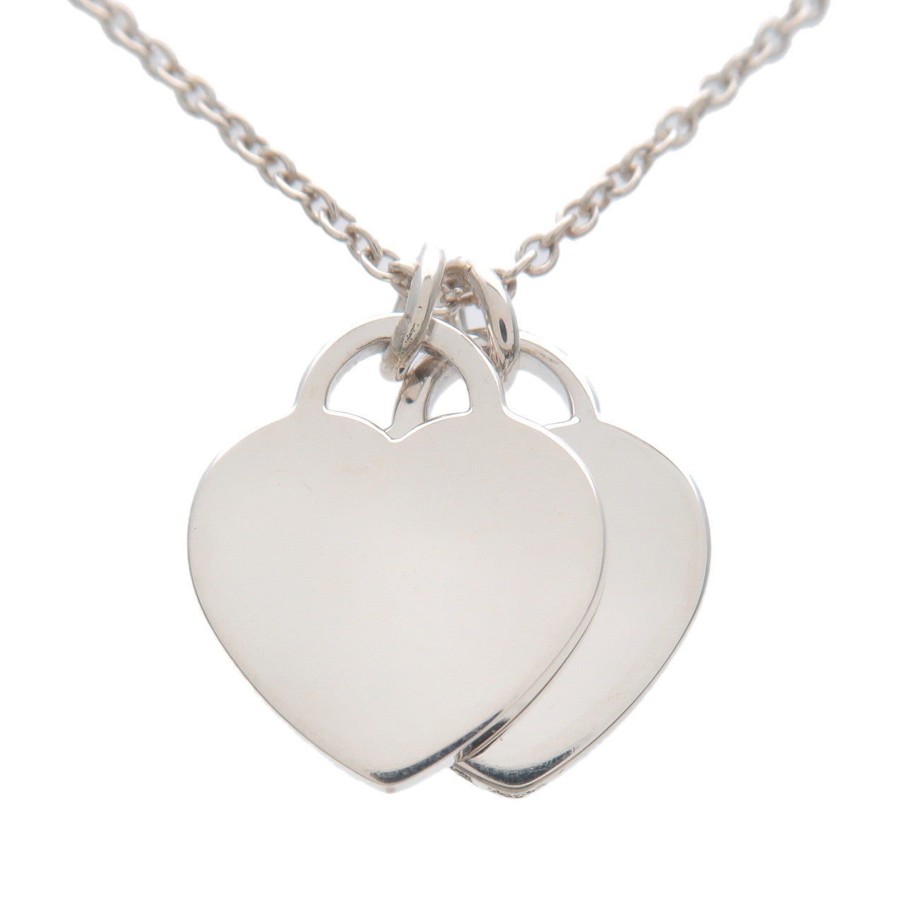 Tiffany&Co. Return to Tiffany Mini Double Heart Tag Necklace SV925