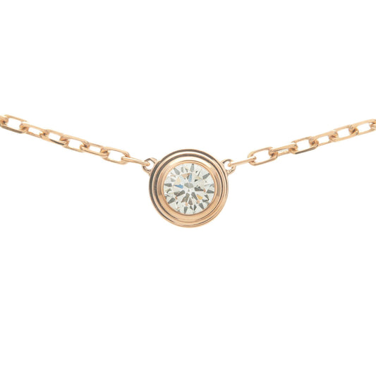 Cartier-Diamant-Leger-LM-Diamond-Necklace-0.19ct-K18-Rose-Gold