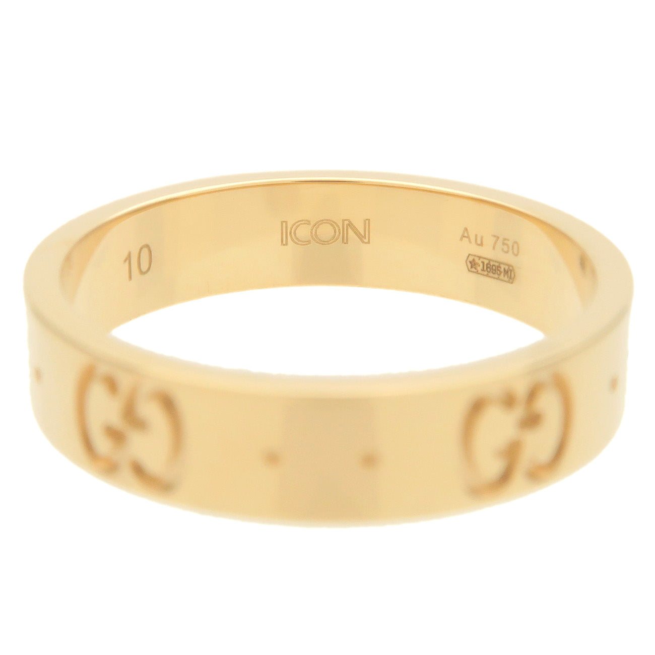 GUCCI Icon Ring K18 750YG Yellow Gold #10 US5-5.5 EU50 HK11