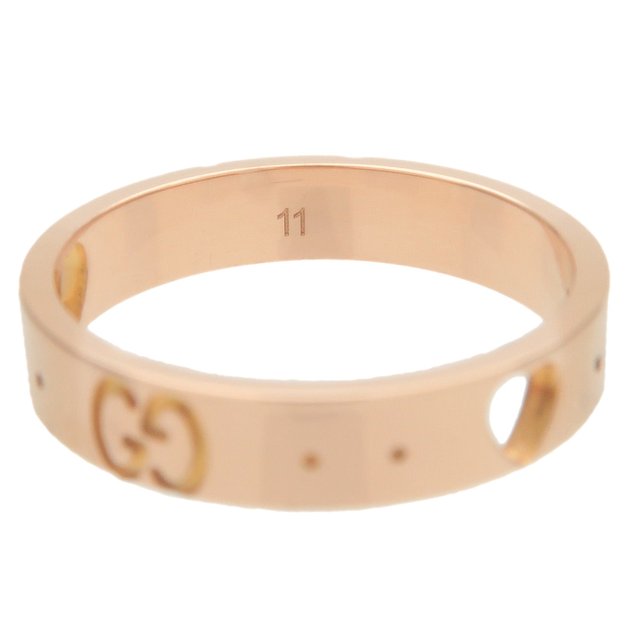 GUCCI Icon Amour Ring K18PG 750PG Rose Gold US5.5 EU51