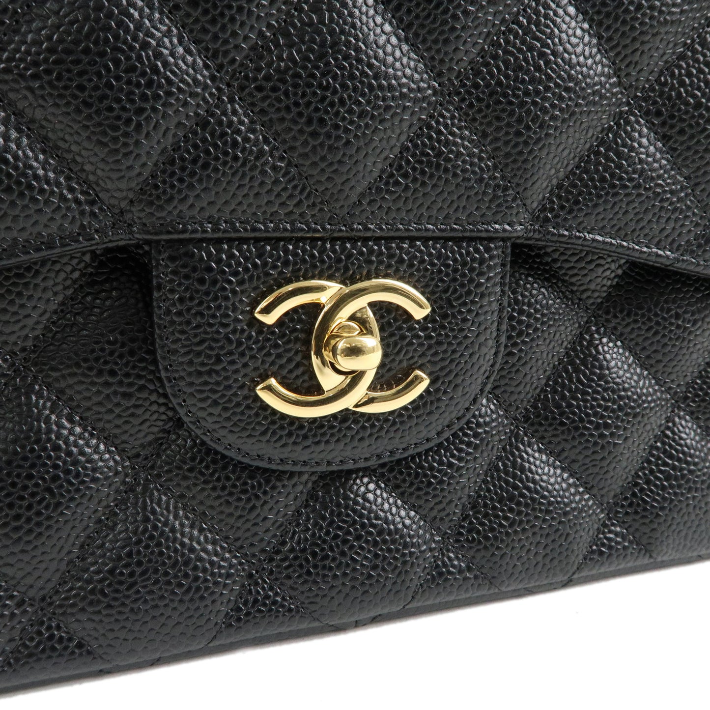 CHANEL Matelasse Caviar Skin Maxi 30 W Flap Shoulder Bag A58600