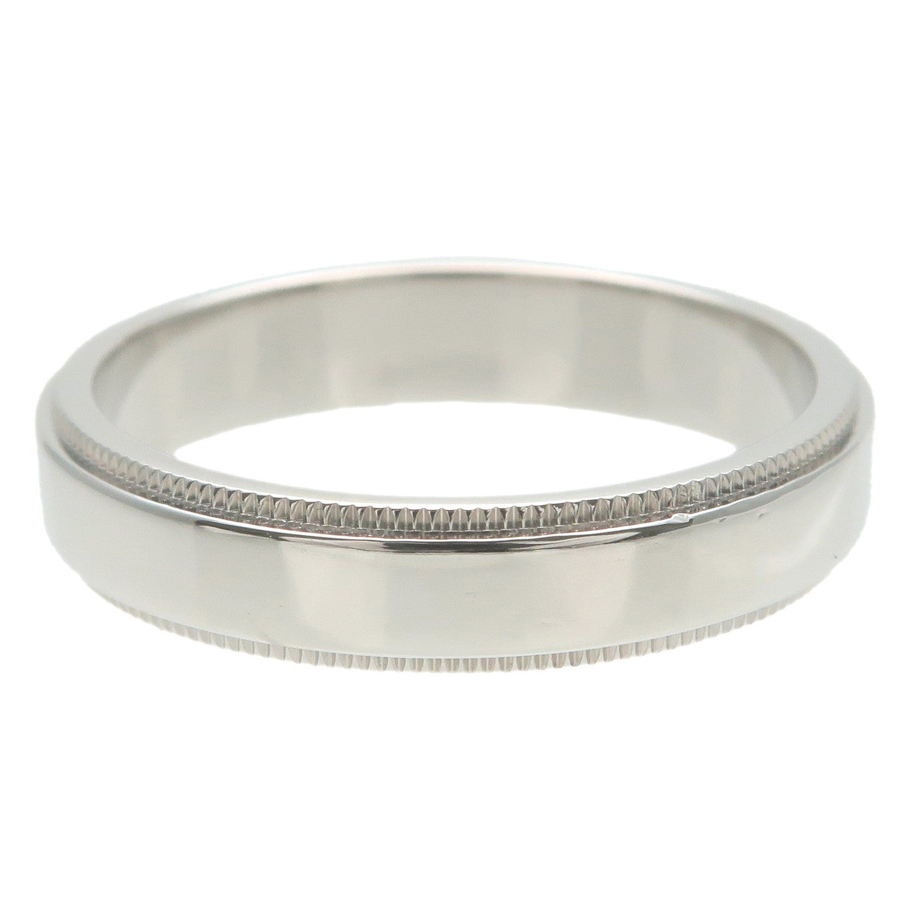 Tiffany&Co. Notes Band Milgrain Ring PT950 Platinum US7.5 EU56