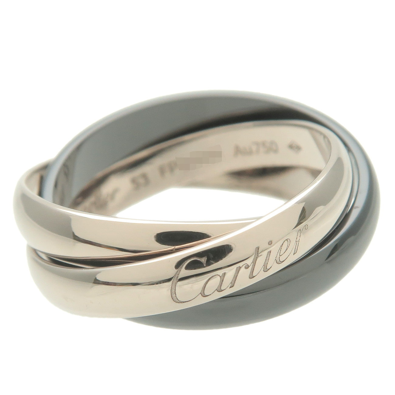 Cartier trinity on sale ring black ceramic