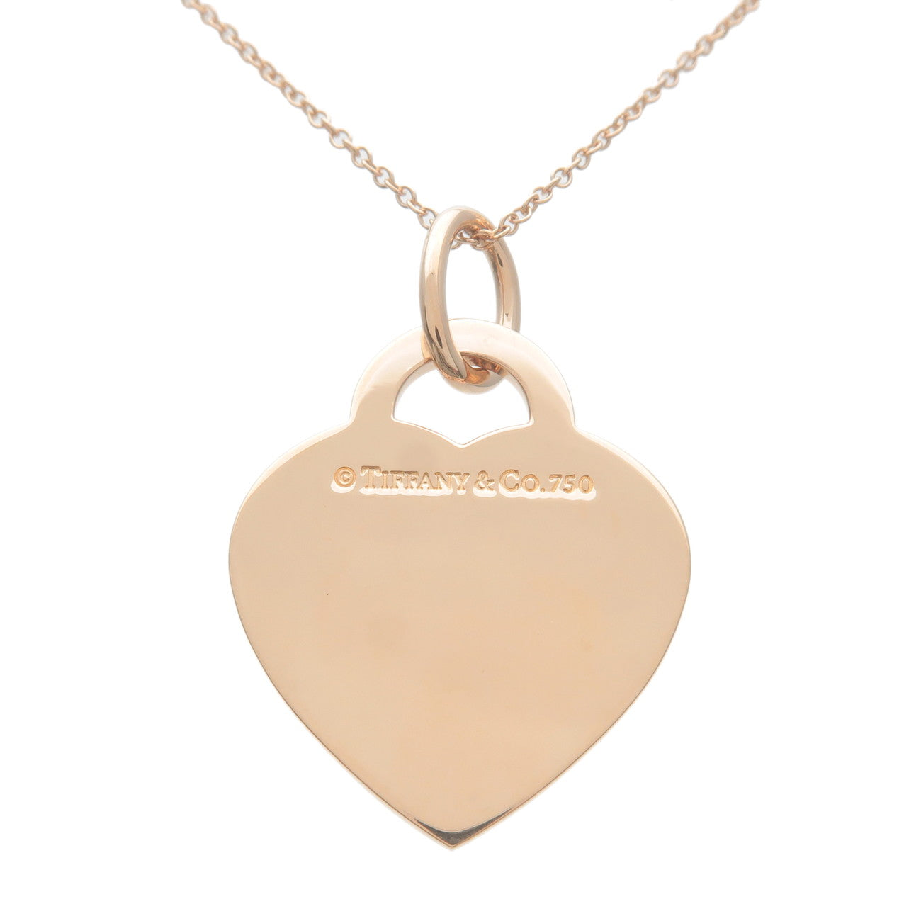 Tiffany&Co. Return to Tiffany Heart Tag Necklace K18PG Rose Gold