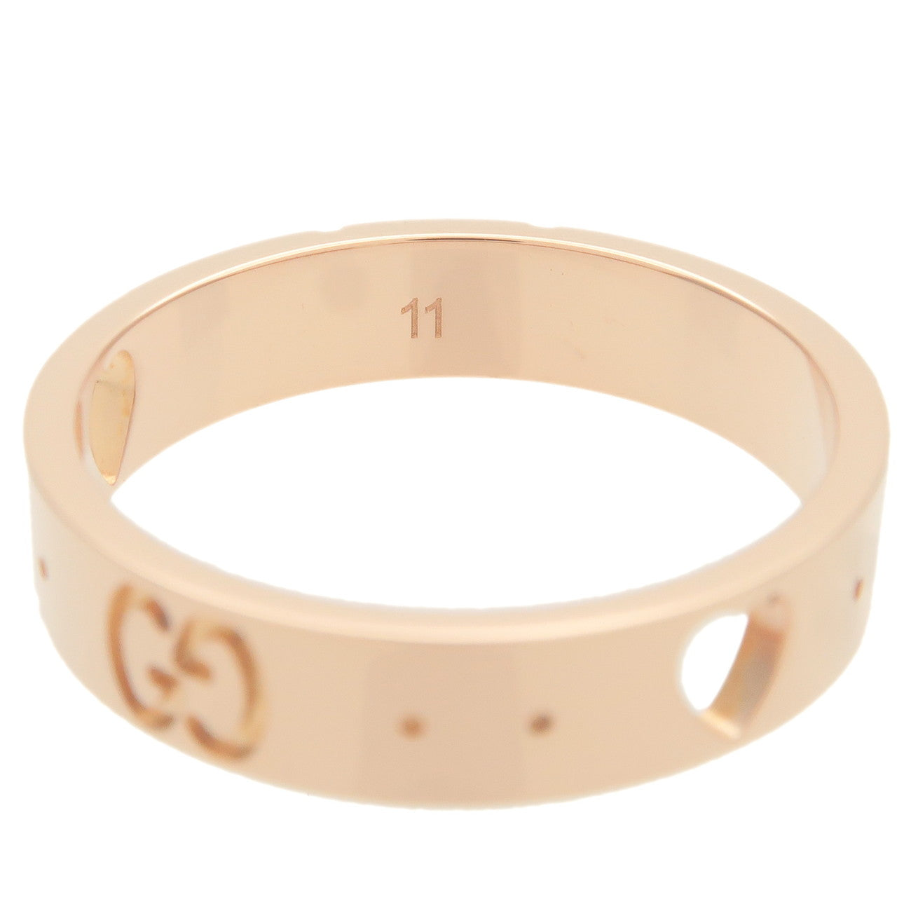 GUCCI Icon Amour Ring K18PG 750PG Rose Gold US5.5 EU51