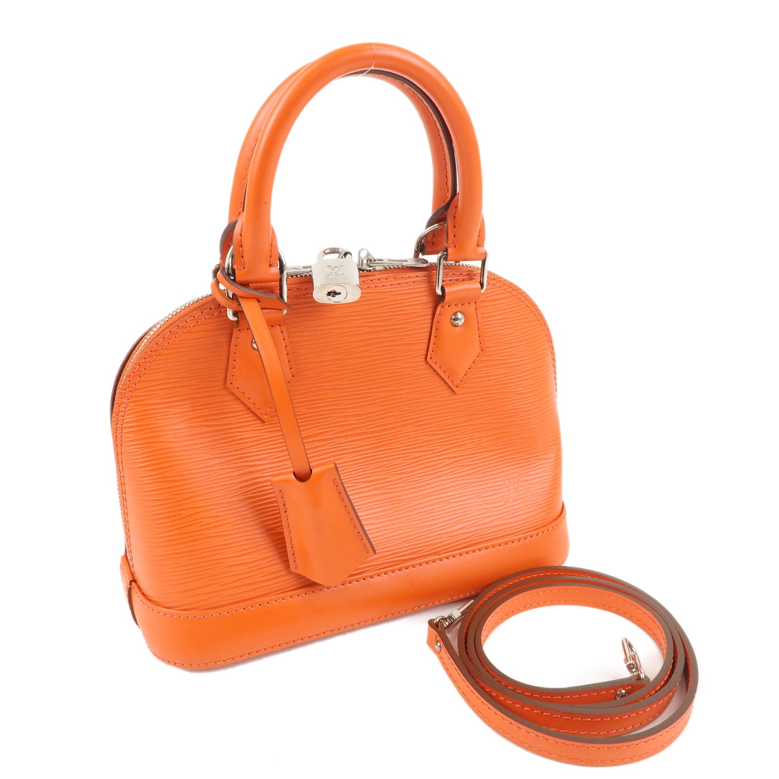 Louis Vuitton Epi Alma BB 2Way Bag Hand Bag Orange M40854 dct