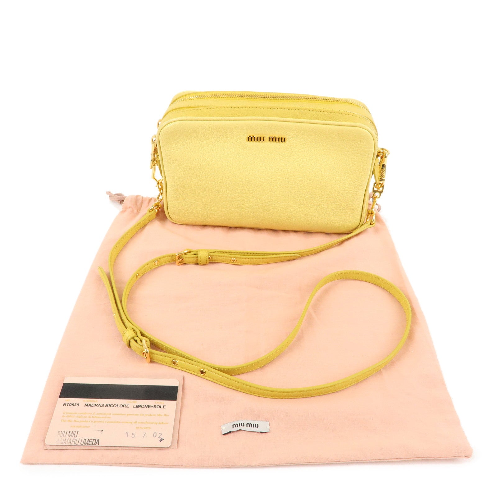 miu miu ミュウミュウ マテラッセ ショルダーバッグ RT0539