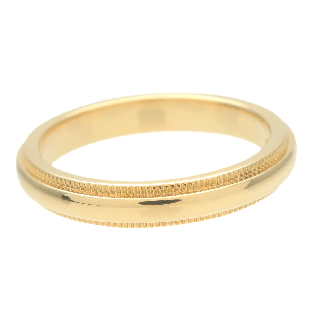 Tiffany&Co. Milgrain Band Ring K18 750YG Yellow Gold US5 EU49