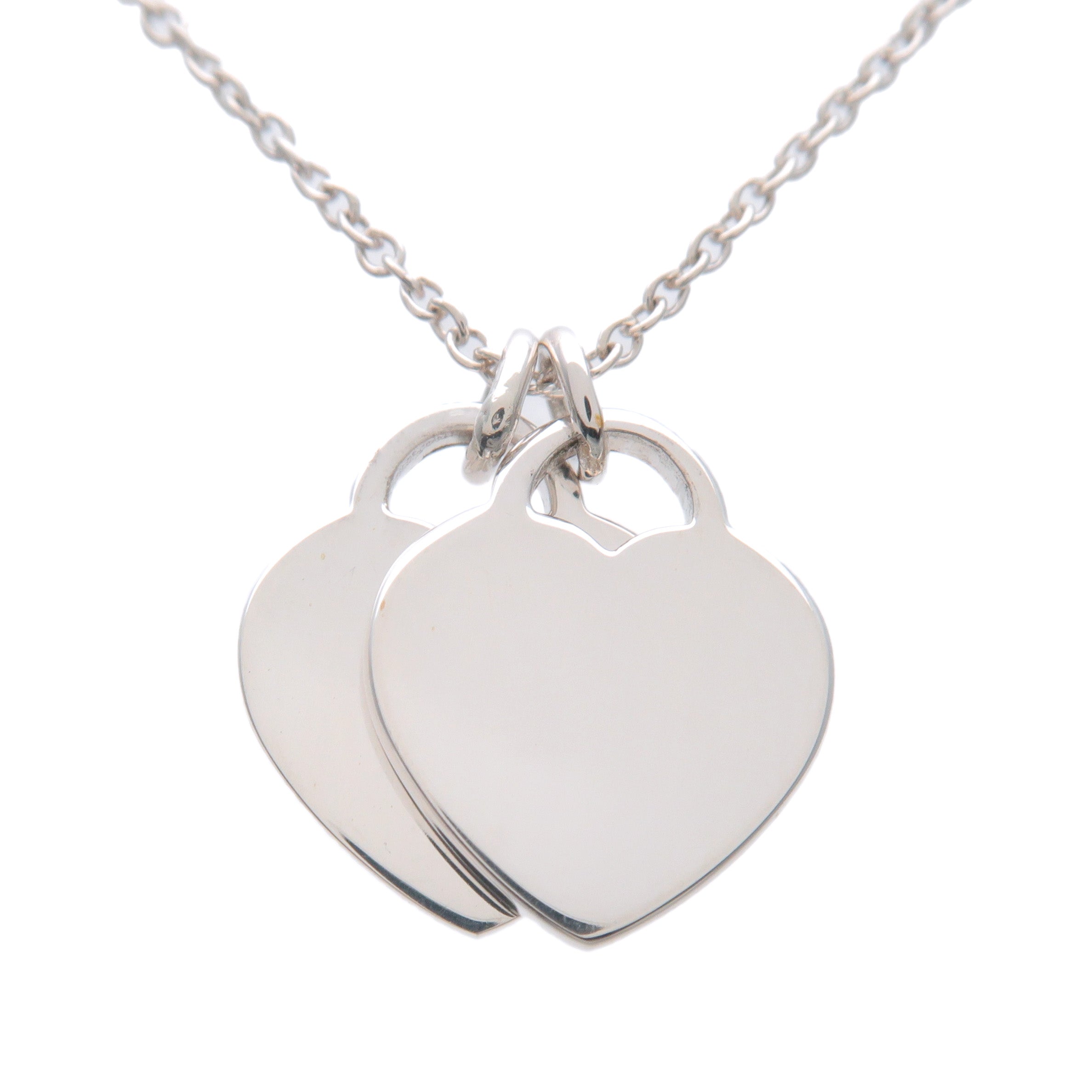 Tiffany&Co. Return to Tiffany Mini Double Heart Necklace SV925