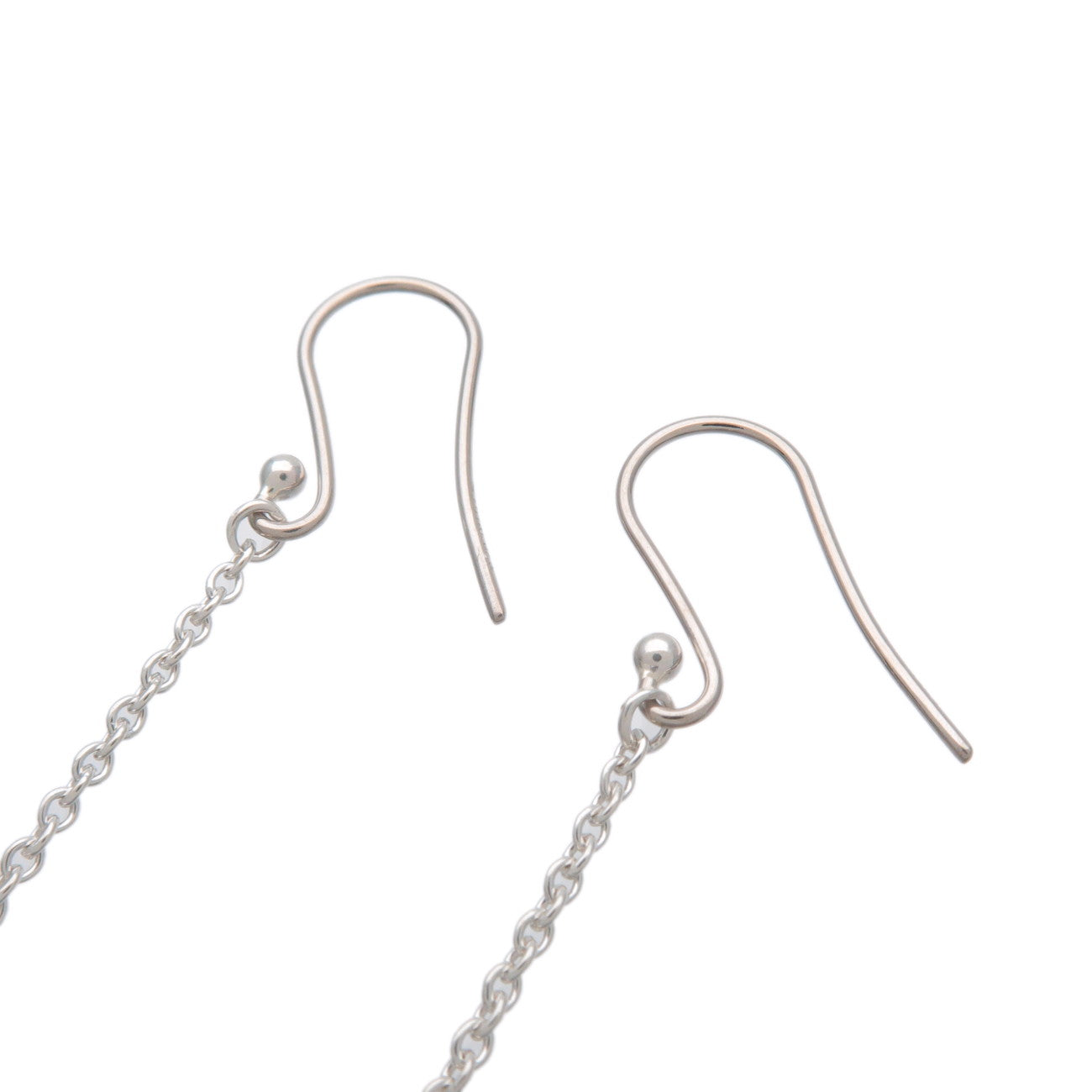 Tiffany&Co. Open Heart Drop Earrings Silver SV925