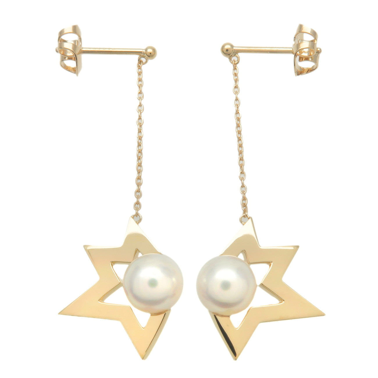 TASAKI-Comet-Plus-Pearl-Earrings-K18-K18YG-Yellow-Gold