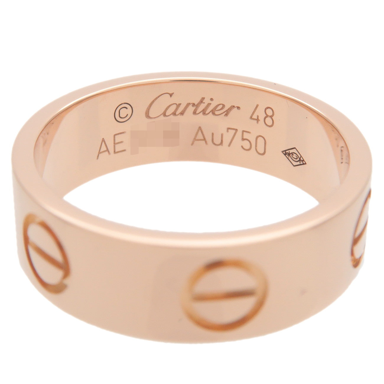 Cartier Love Ring K18PG 750 PG Rose Gold #48 US4.5-5 EU48.5