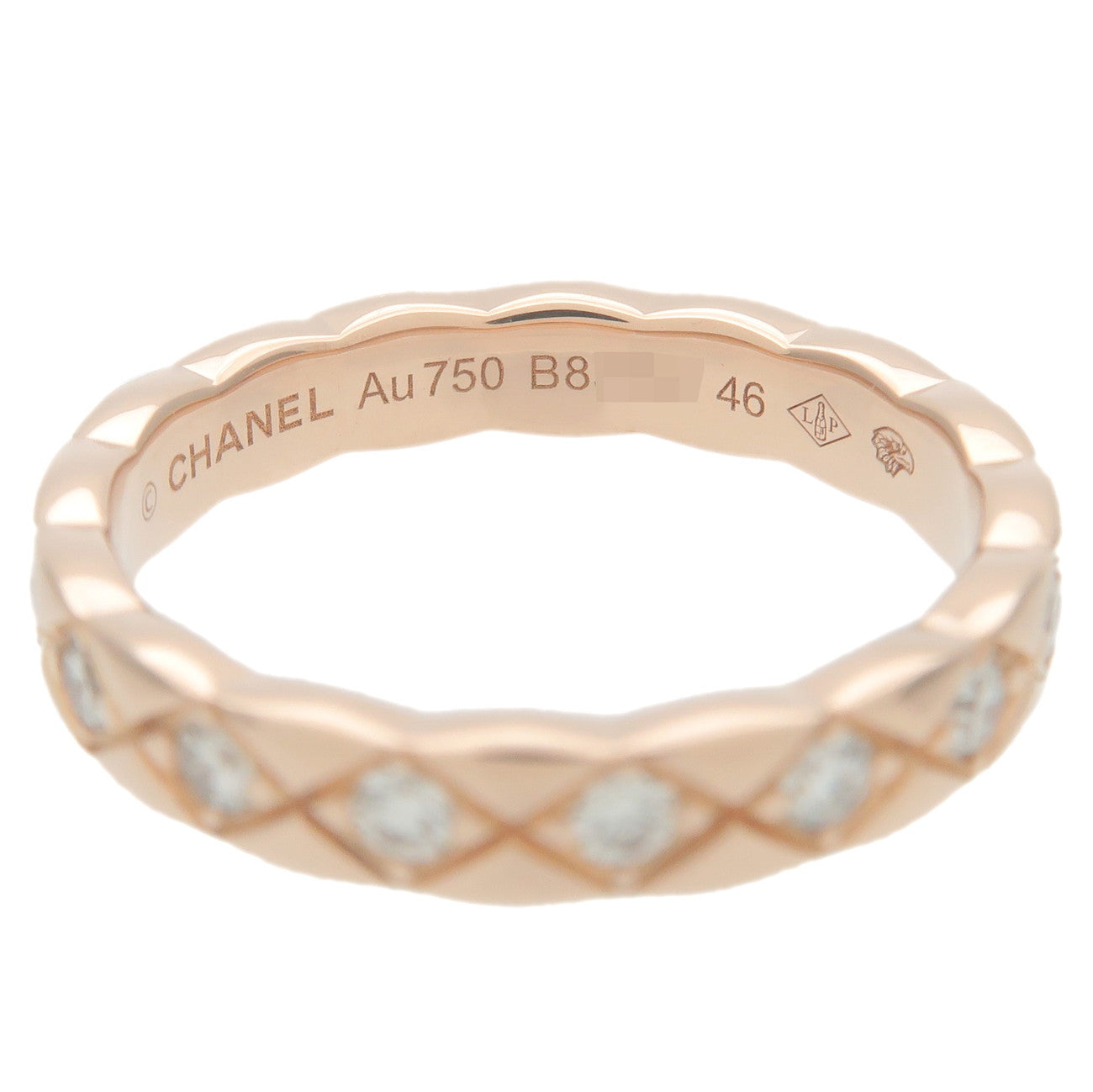 CHANEL COCO Crush Ring Mini 16P Diamond K18PG 750PG Rose Gold #46