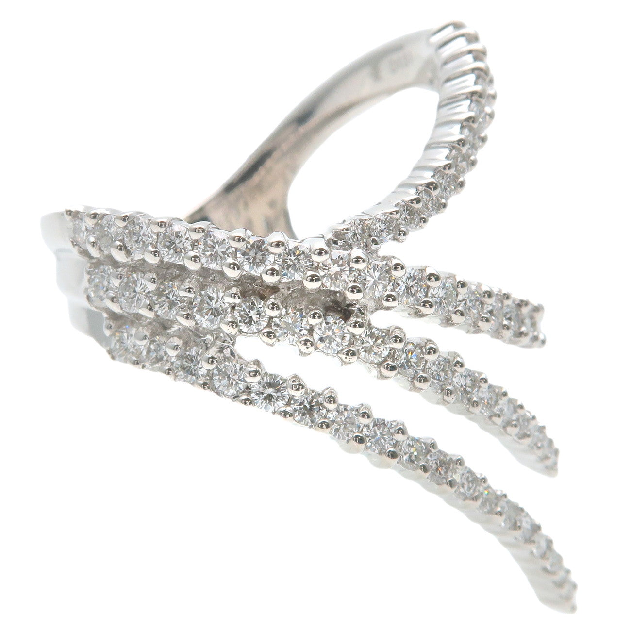 KARATI Diamond Ring 1.31ct K18WG K18 White Gold US10.5 EU63.5