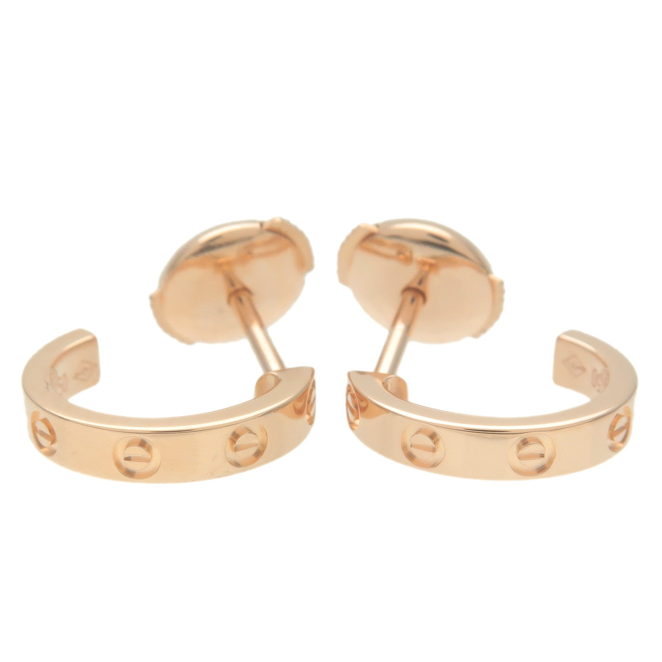 Cartier-Mini-Love-Earrings-K18PG-750PG-Rose-Gold