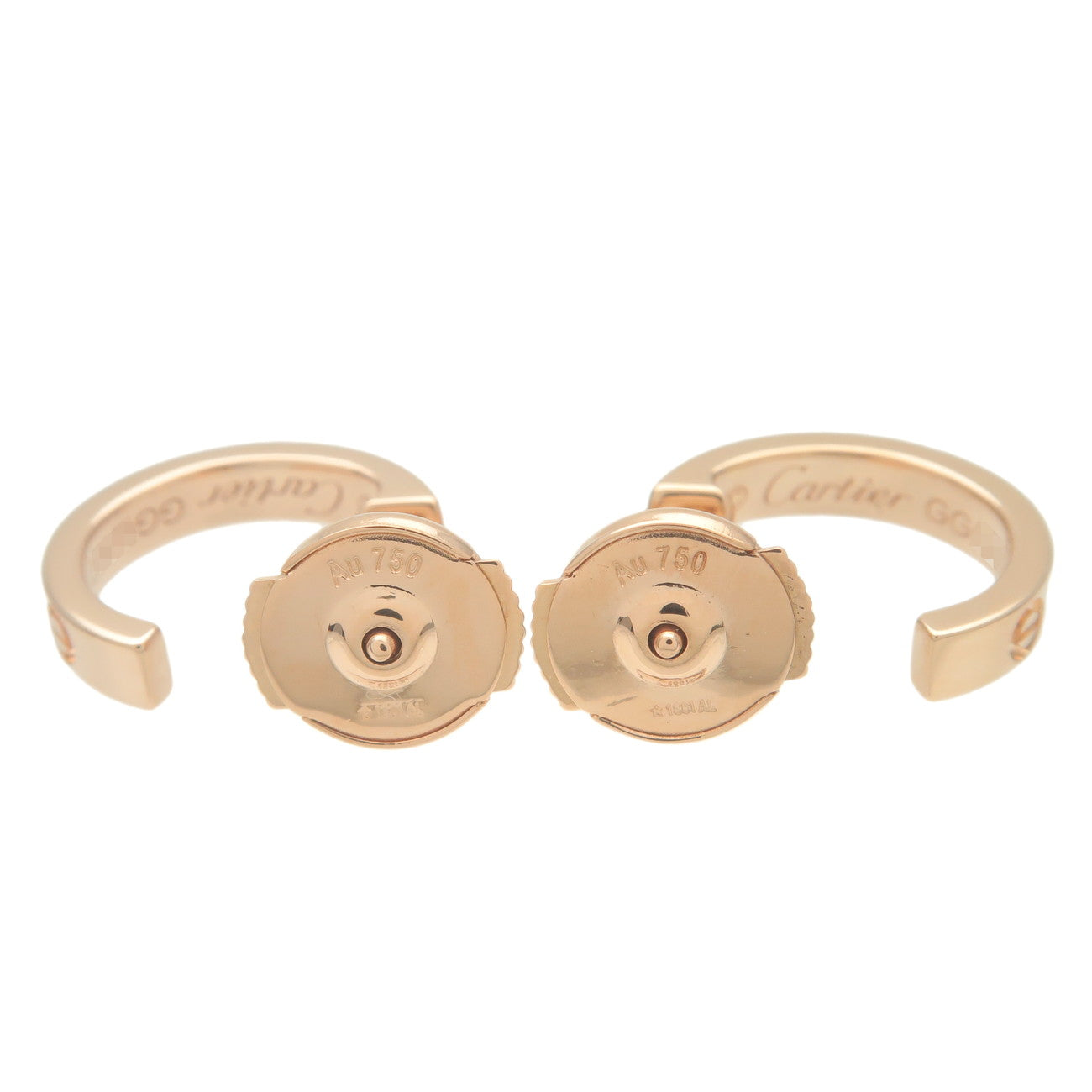 Cartier Mini Love Earrings K18PG 750PG Rose Gold