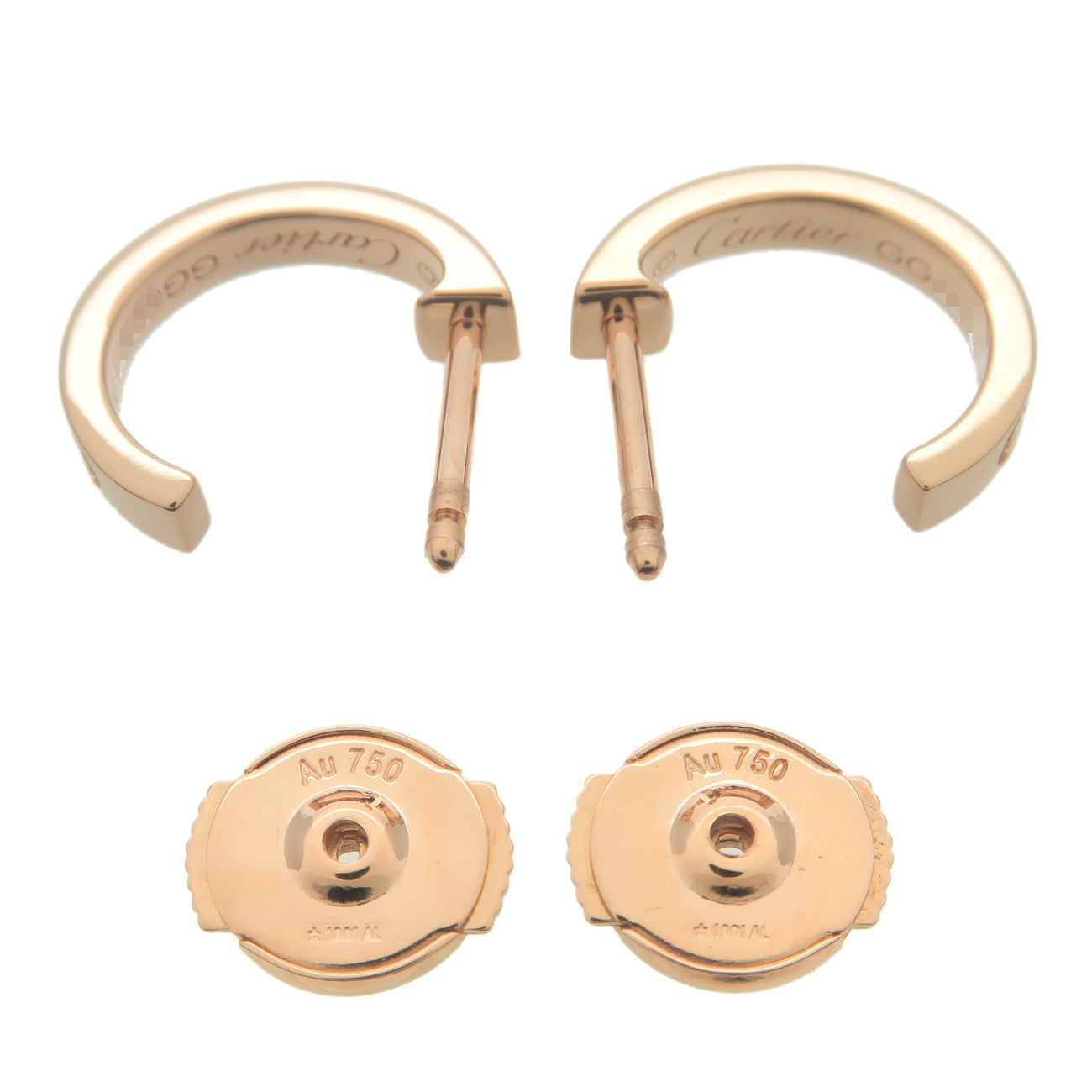 Cartier Mini Love Earrings K18PG 750PG Rose Gold