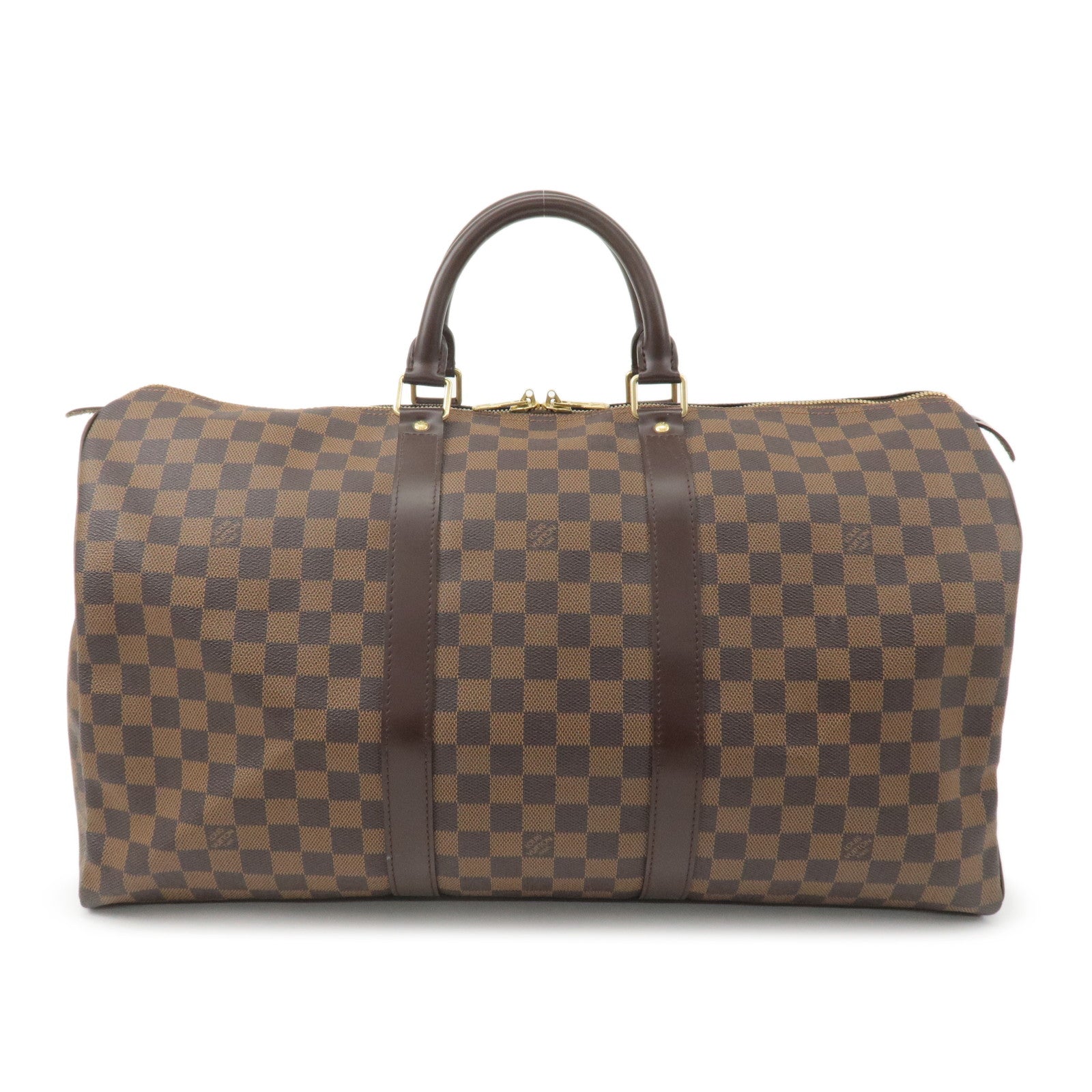Louis-Vuitton-Damier-Keep-All-50-Boston-Bag-Brown-N41427