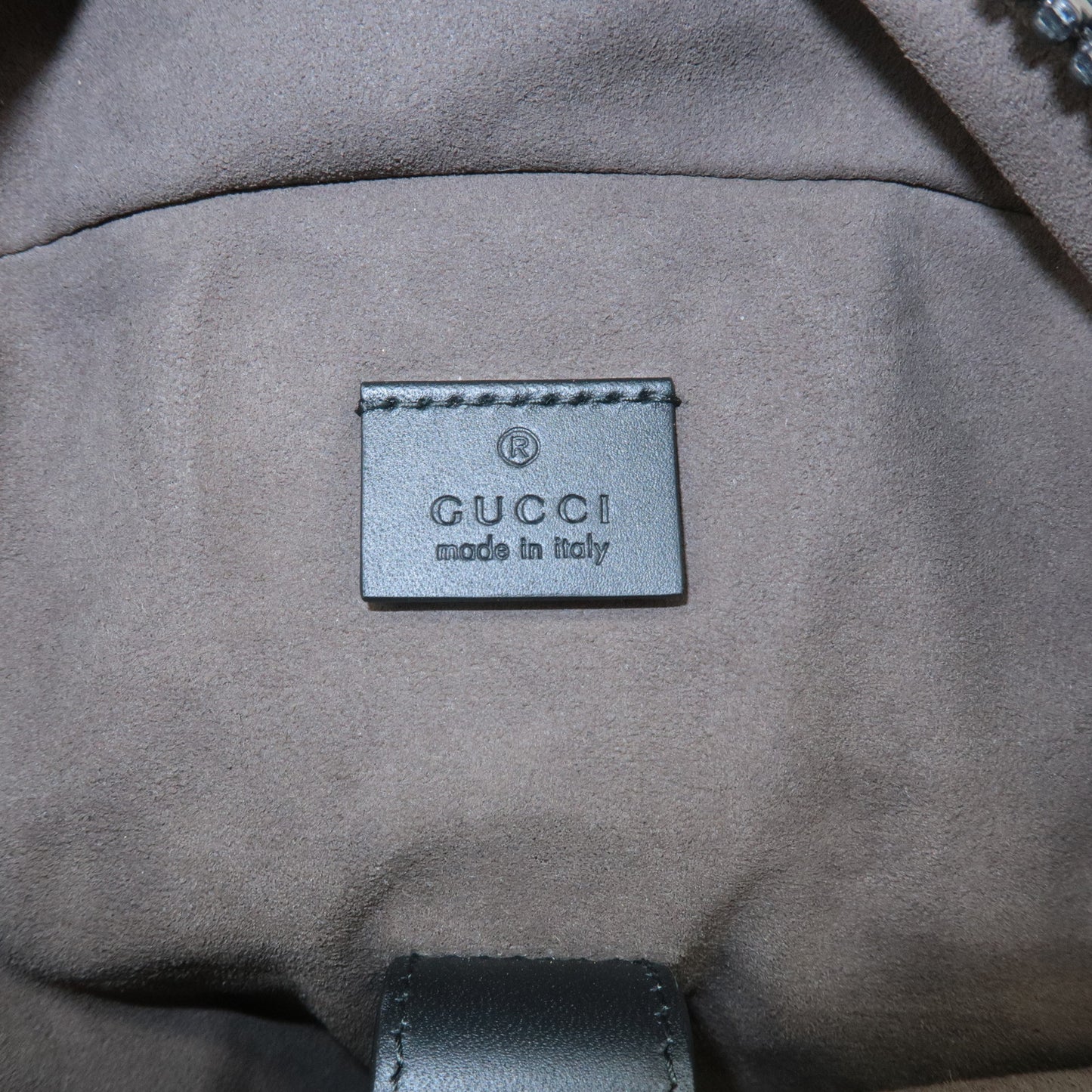 GUCCI GG Supreme Leather Back Pack Beige Black 406370
