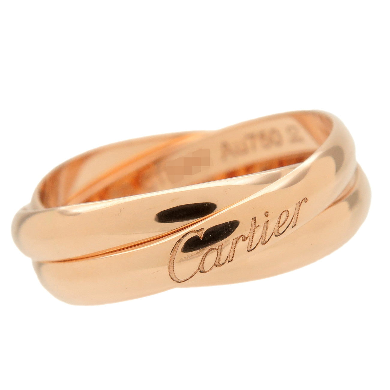 Cartier Trinity Ring SM K18PG 750PG Rose Gold #50 US5.5 EU50.5