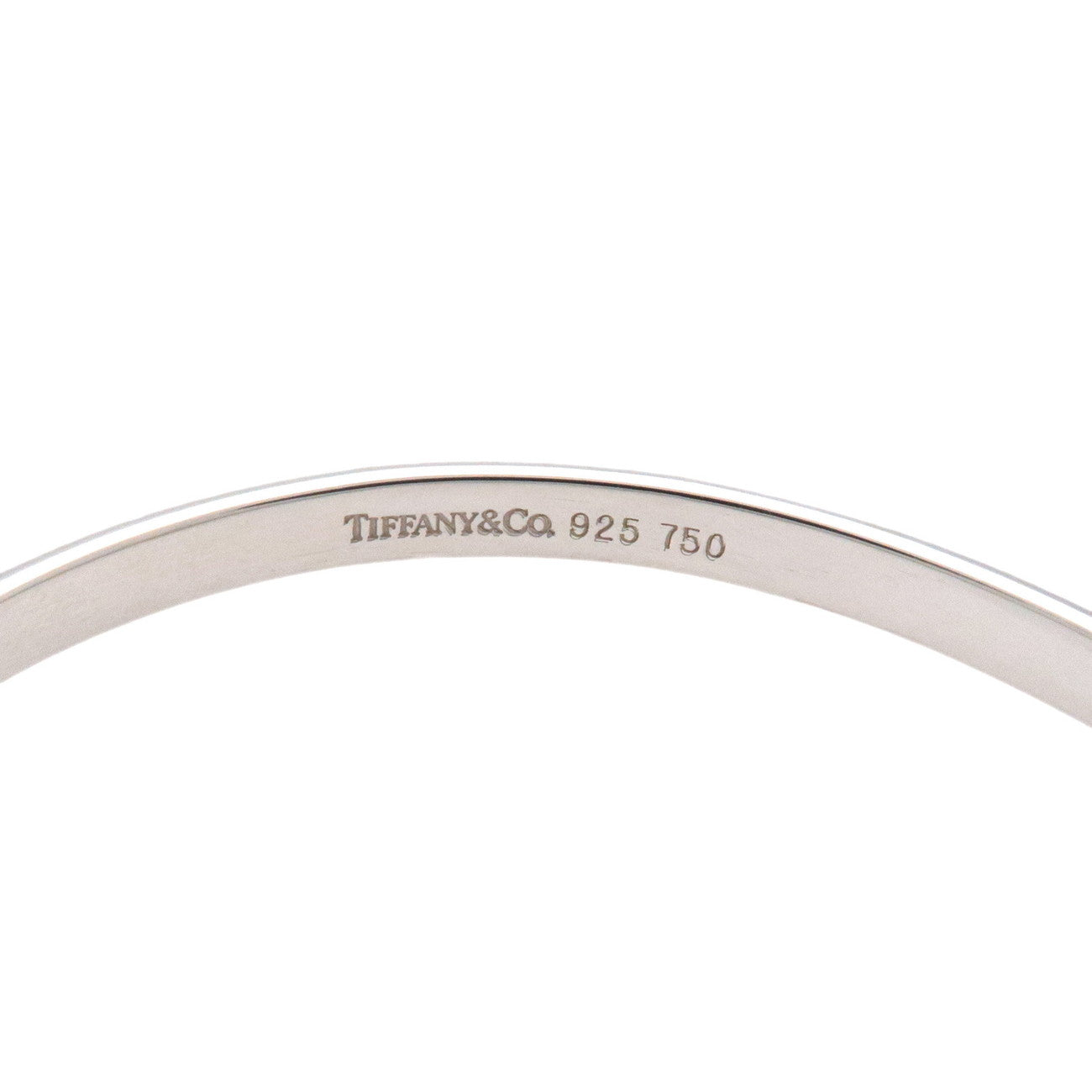 Tiffany&Co. Hook and Eye Bangle SV925 Silver 750 Yellow Gold